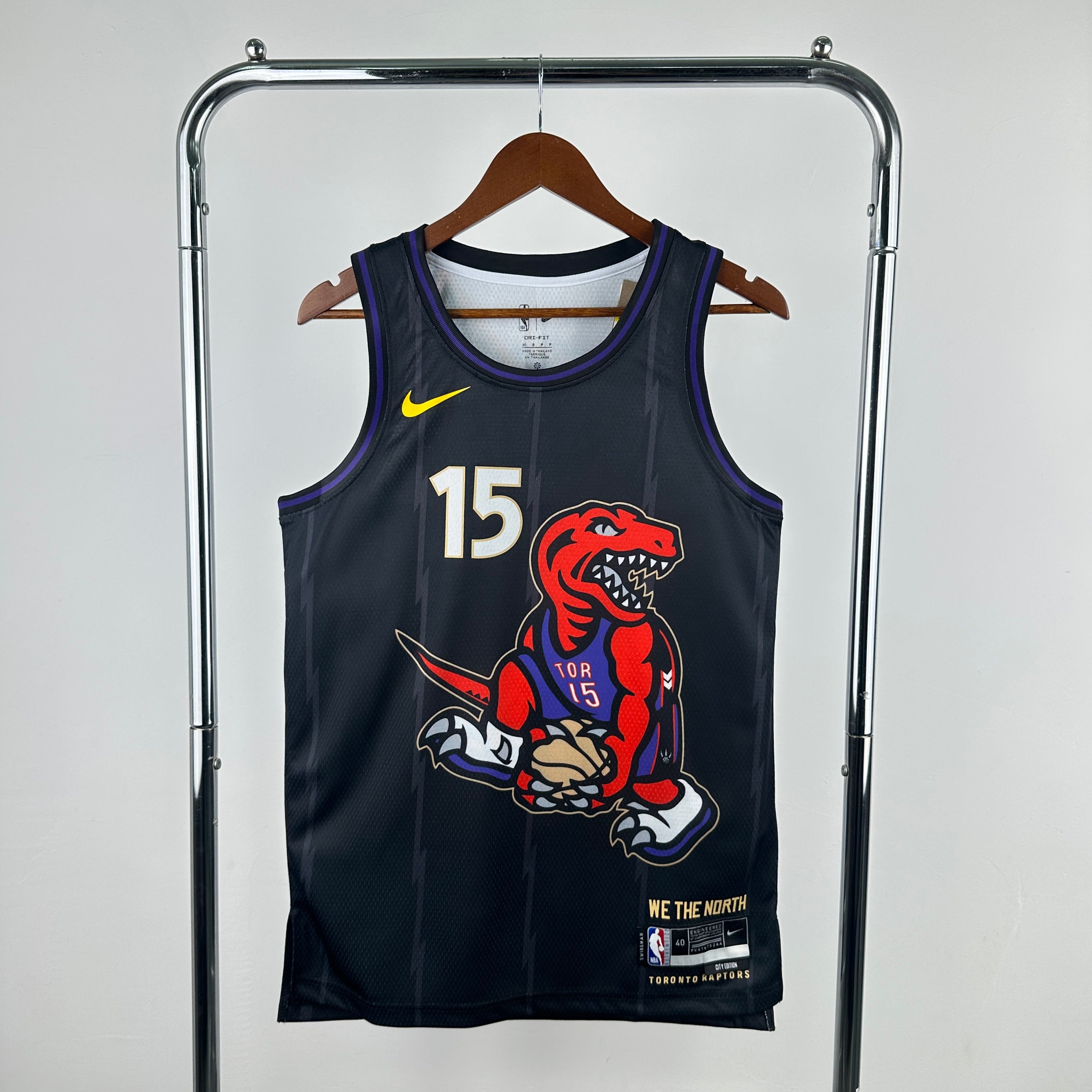 Camisa Unissex Toronto Raptors Vince Carter Nike Black 2024/25 Swingman Jersey - City Edition