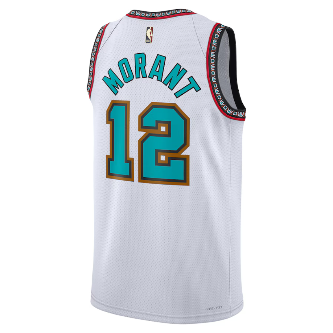 Camisa Nike Swingman Ja Morant Memphis Grizzlies Unissex 2024/25 Branca - Edição Clássica