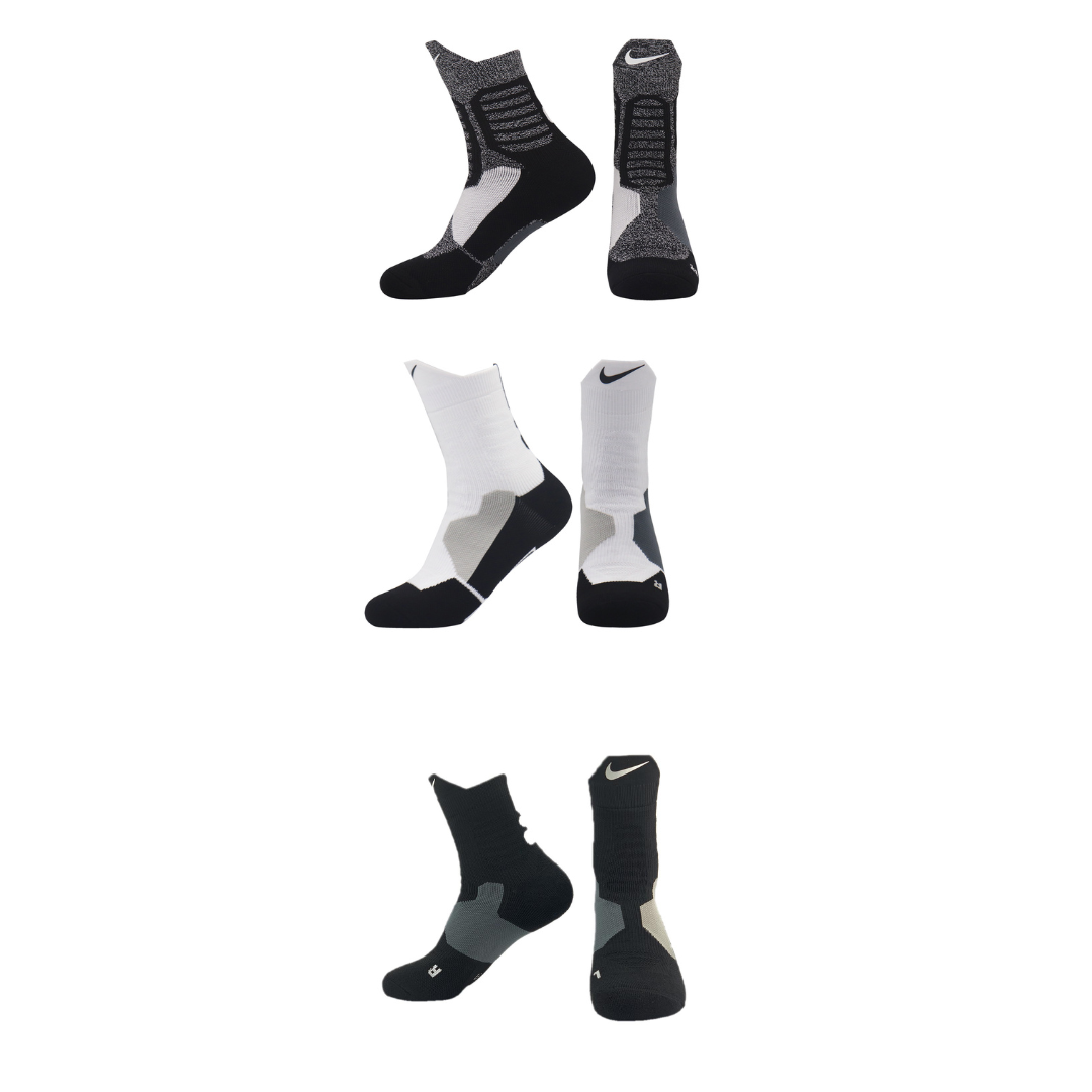 10 pares Meias Nike de Compressão Cano Médio