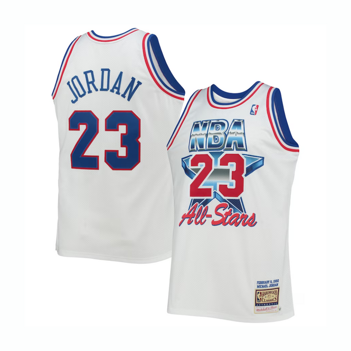 Camisa Regata Conferência Leste Michael Jordan Mitchell e Ness White Hardwood Classics 1992 NBA All-Star Game Swingman Jersey