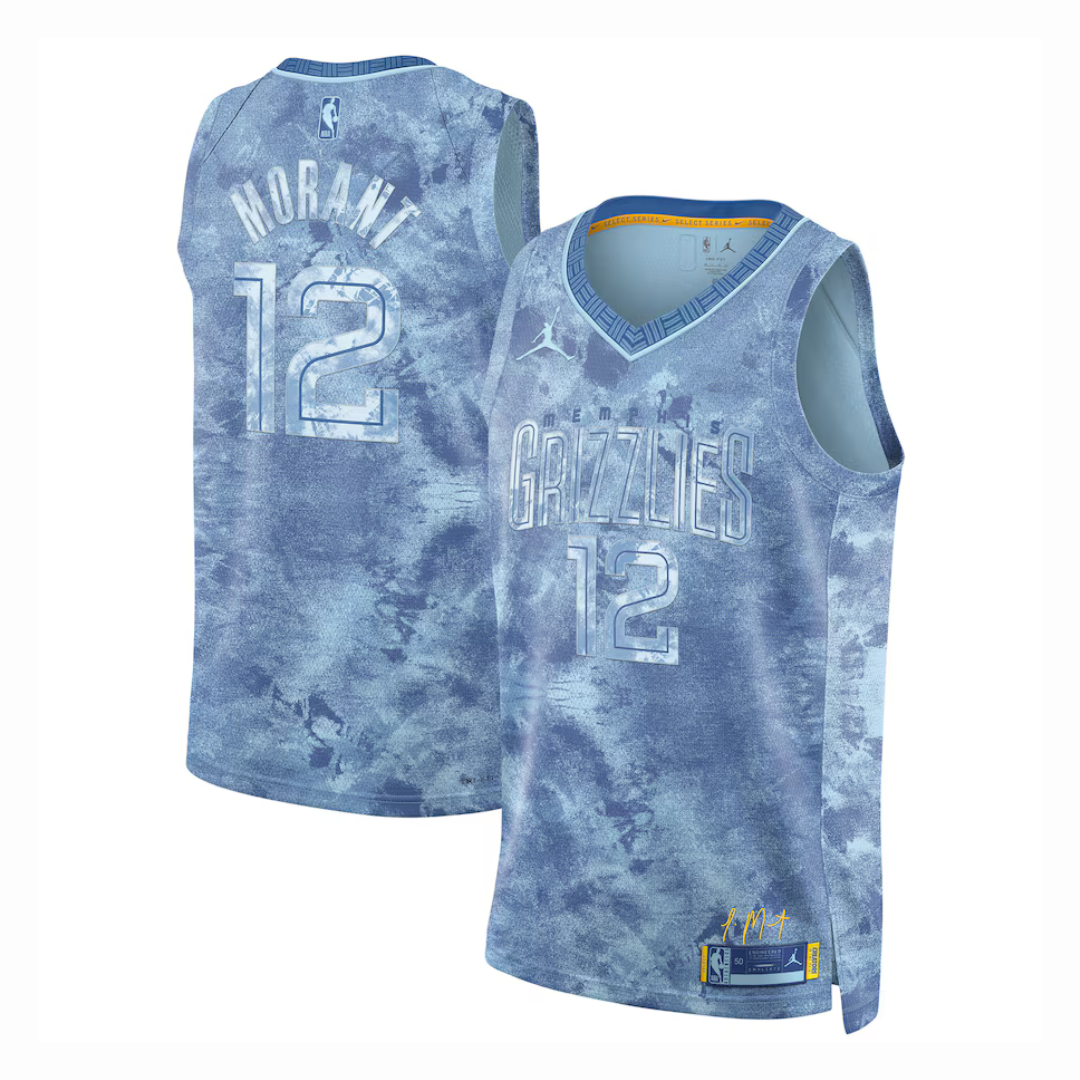 Nike Grizzlies Morant ユニフォーム XXL Camisa Unisex Memphis Grizzlies Ja Morant Nike Light Blue Select Serie