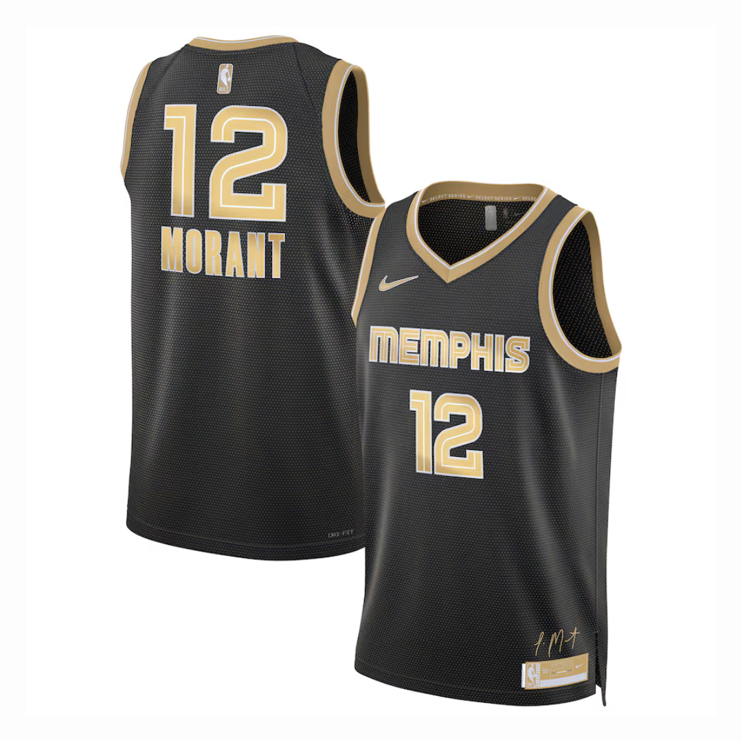 GRIZZLIES ユニフォーム NIKE ジャモラント M Camisa Unissex Memphis Grizzlies Ja Morant Nike Black Select Series Sw
