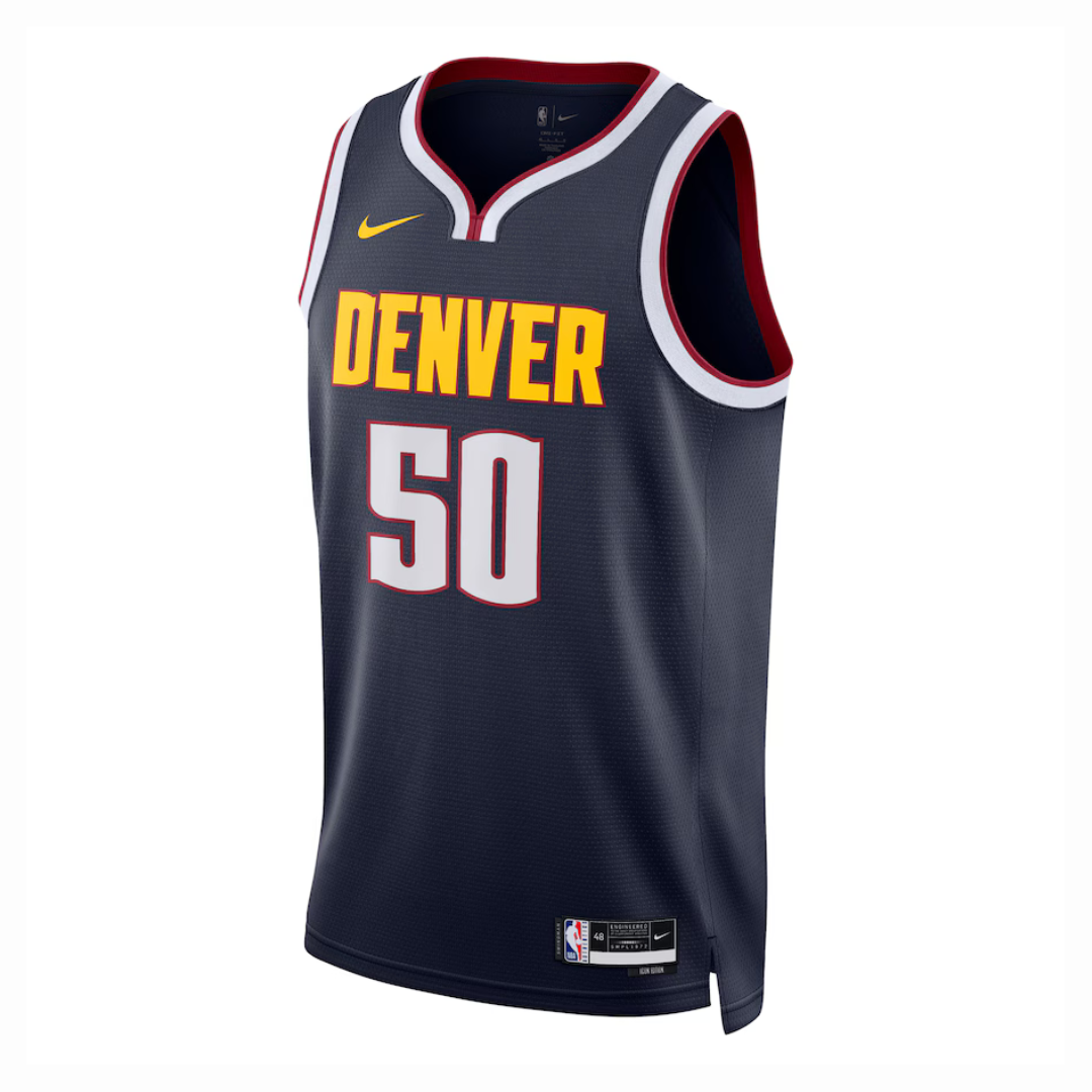 Camisa Regata NBA Unissex Denver Nuggets Aaron Gordon Nike Navy Swingman Jersey - Icon Edition