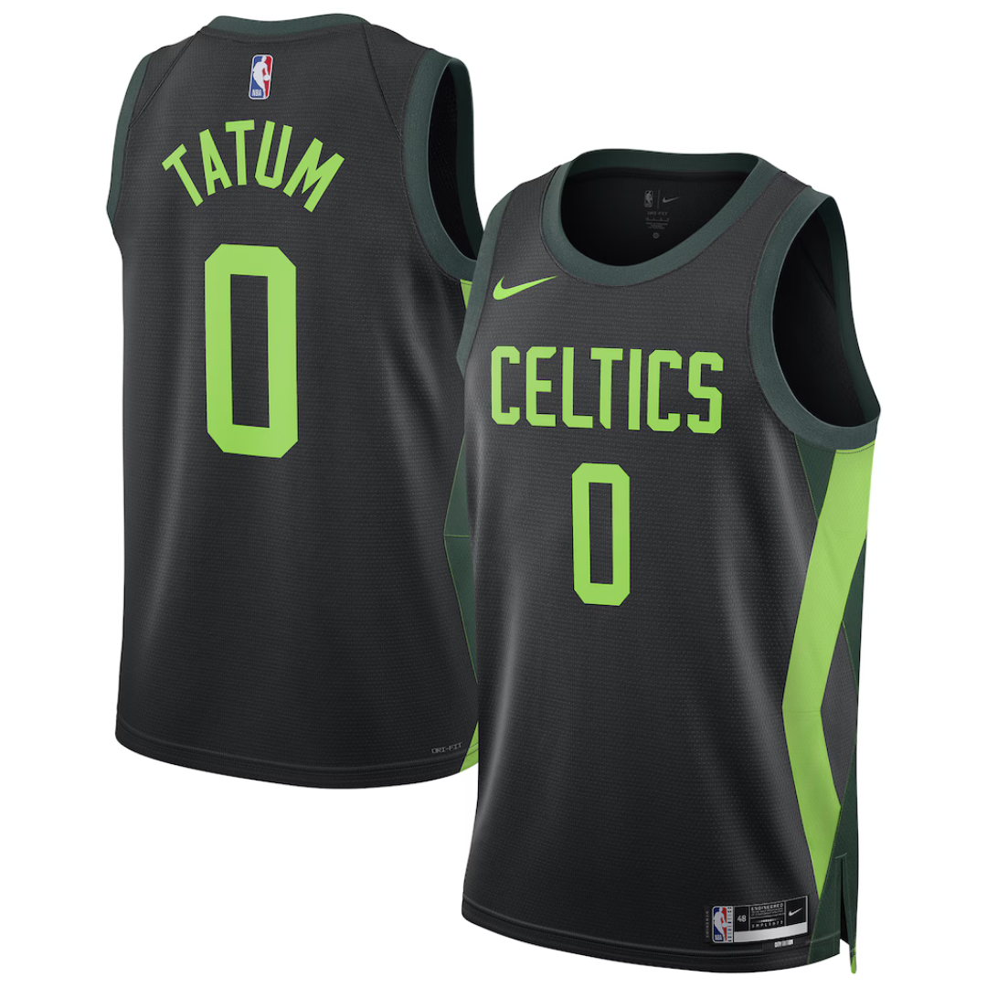 Camisa Regata NBA Unissex Swingman Nike Boston Celtics Jayson Tatum preta 2024/25 - Edição City