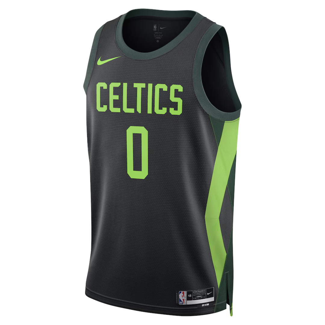 Camisa Regata NBA Unissex Swingman Nike Boston Celtics Jayson Tatum preta 2024/25 - Edição City