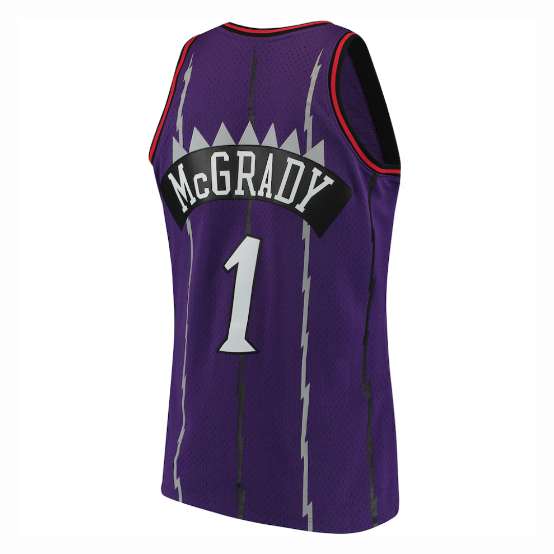 Camisa Toronto Raptors Tracy McGrady Mitchell & Ness Swingman Roxo Hardwood Classics