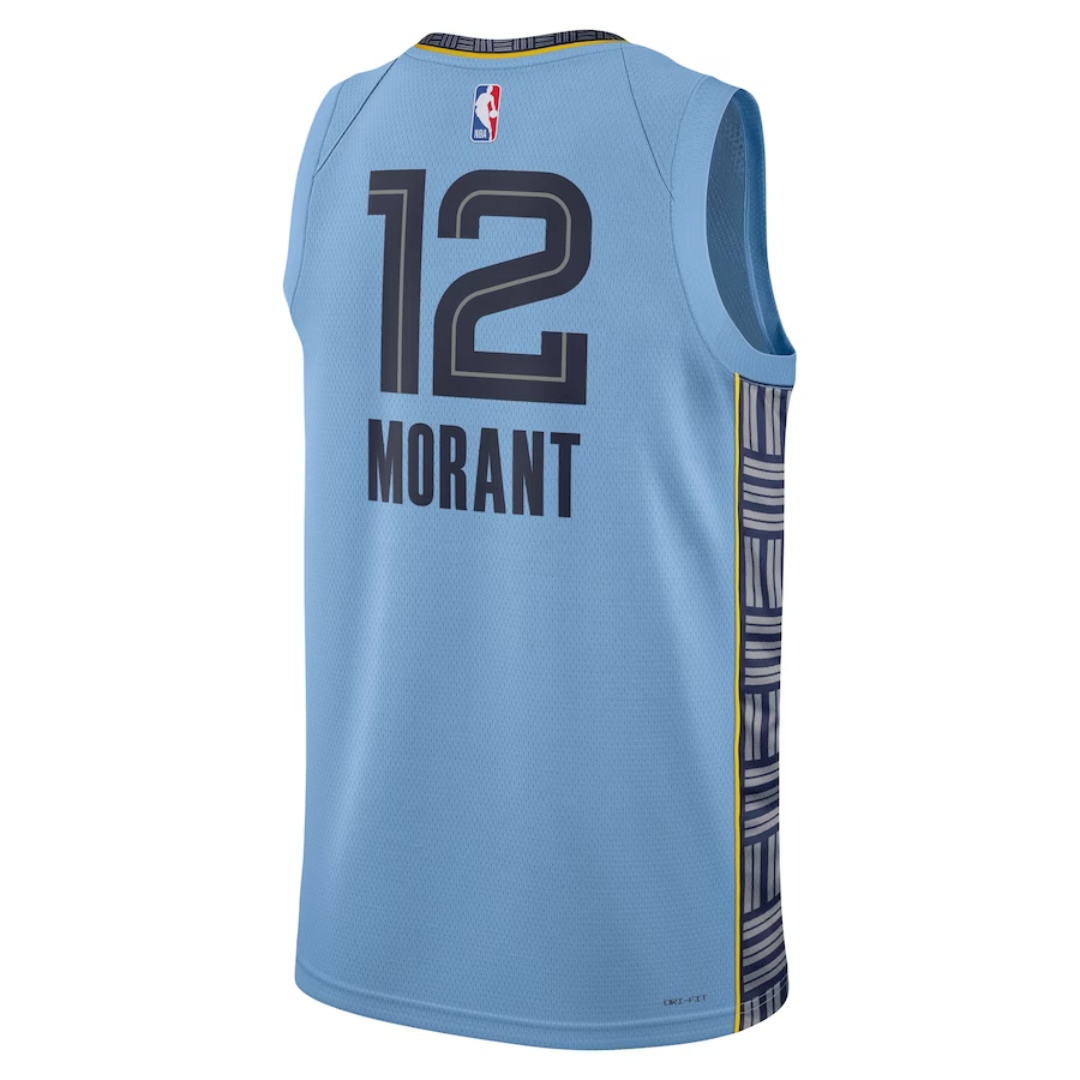 Camisa Swingman Azul Claro Memphis Grizzlies Ja Morant Jordan Brand Unissex - Edição Statement