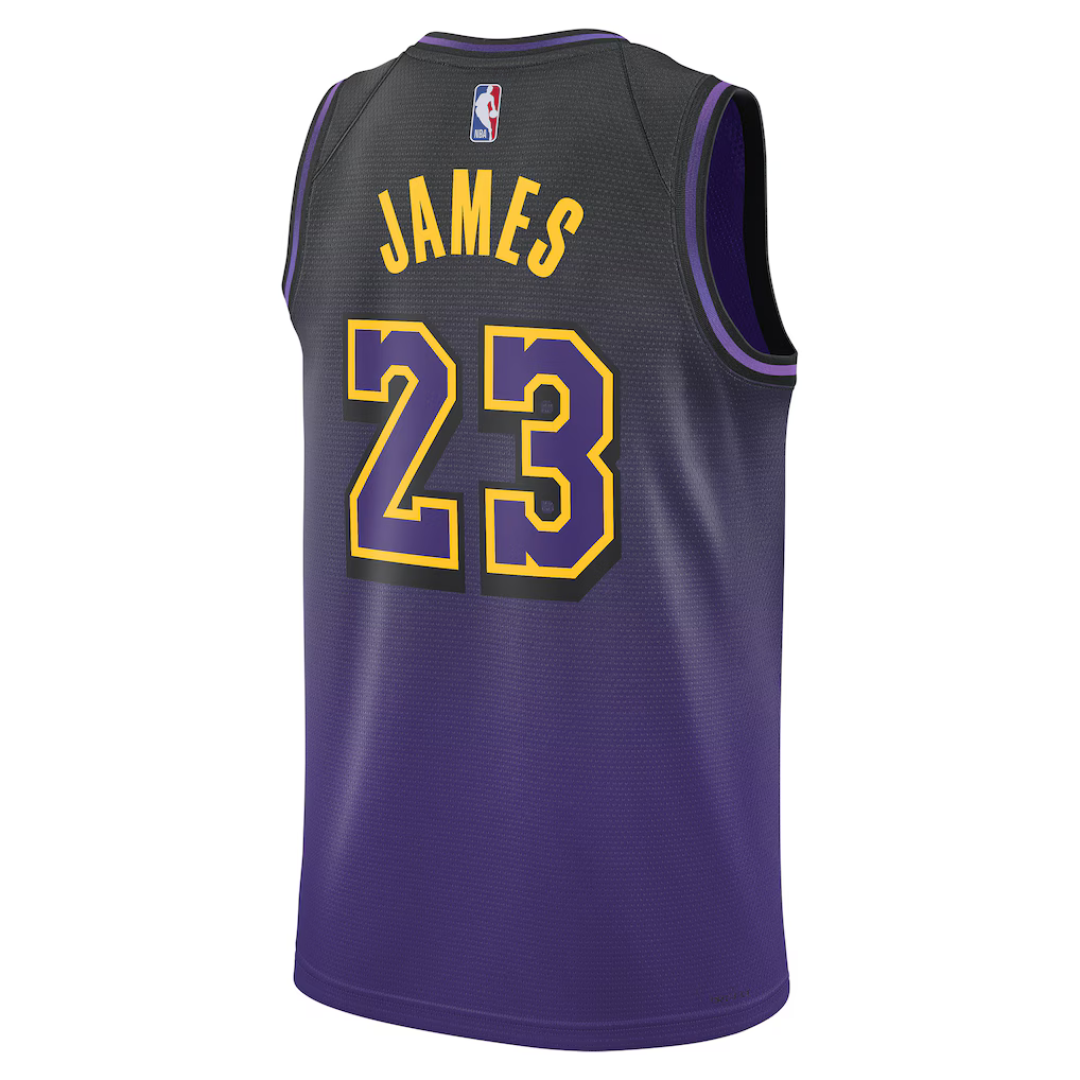 Camisa Regata NBA Swingman Nike LeBron James do Los Angeles Lakers Unissex 2024/25 Roxa - City Edition