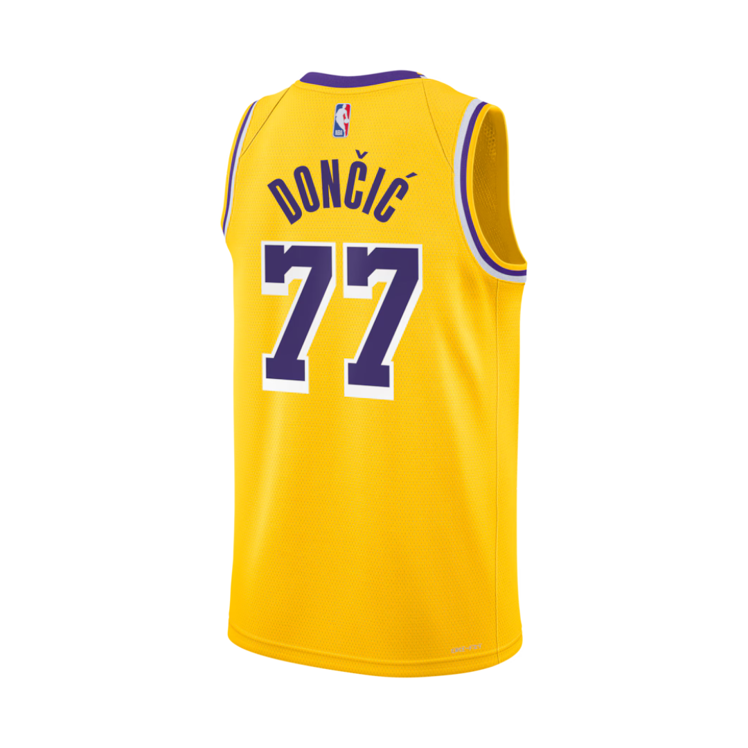 Camisa Regata NBA Swingman Nike Los Angeles Lakers Luka Dončić Nike Gold Swingman Jersey - Icon Edition
