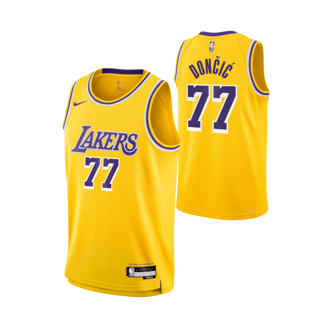 Camisa Regata NBA Swingman Nike Los Angeles Lakers Luka Dončić Nike Gold Swingman Jersey - Icon Edition