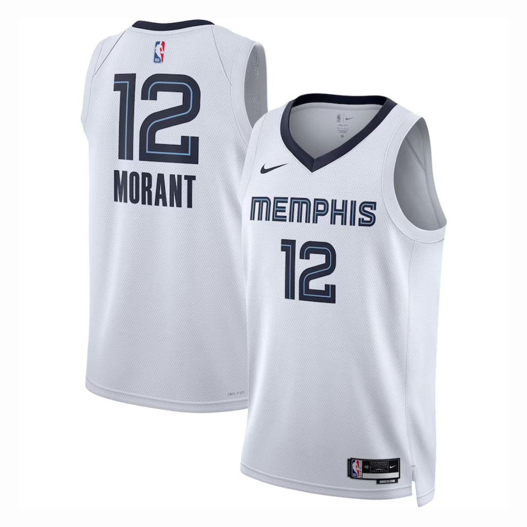 Nike Grizzlies Morant ユニフォーム XXL Camisa Nike Memphis Grizzlies Ja Morant Nike White Swingman Jersey - A