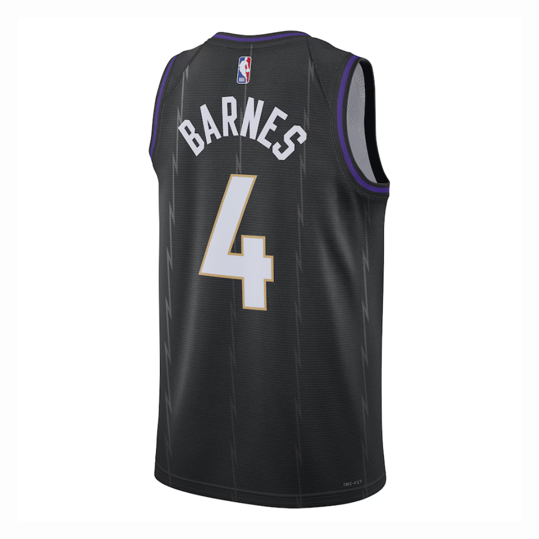 Camisa Unissex Toronto Raptors Scottie Barnes Nike Black 2024/25 Swingman Player Jersey - City Edition