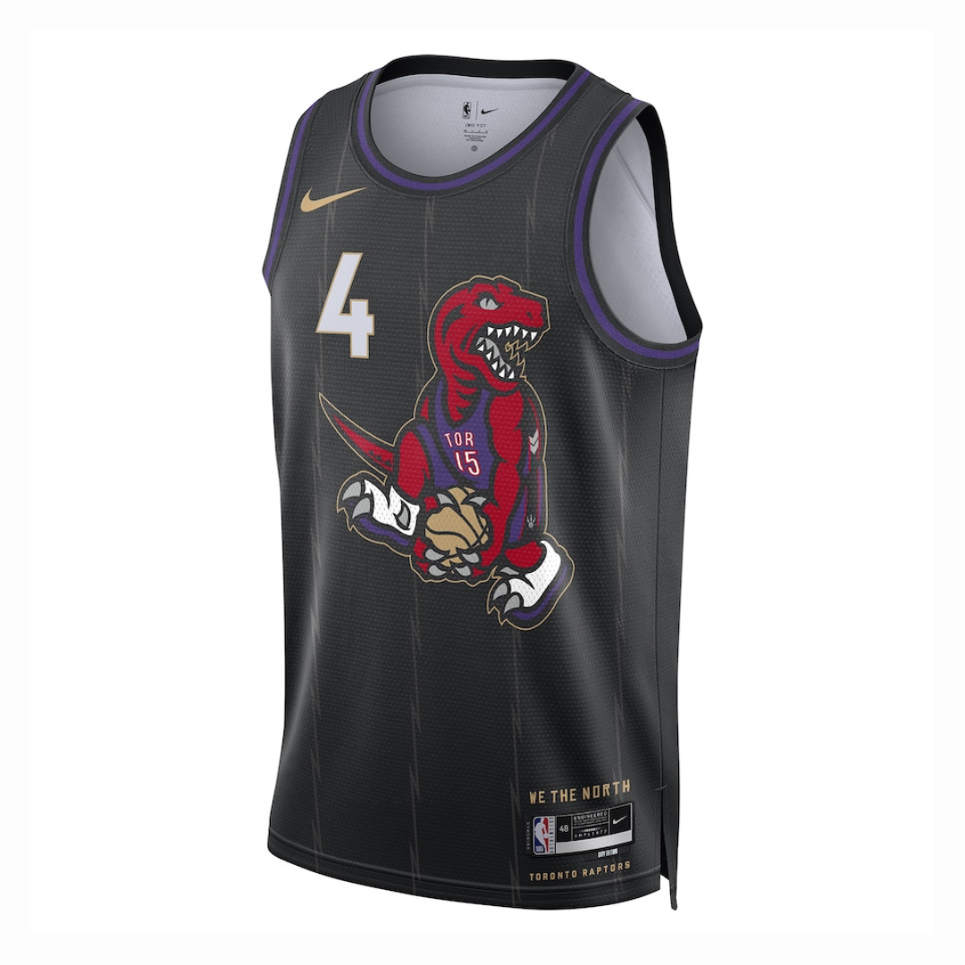 Camisa Unissex Toronto Raptors Scottie Barnes Nike Black 2024/25 Swingman Player Jersey - City Edition