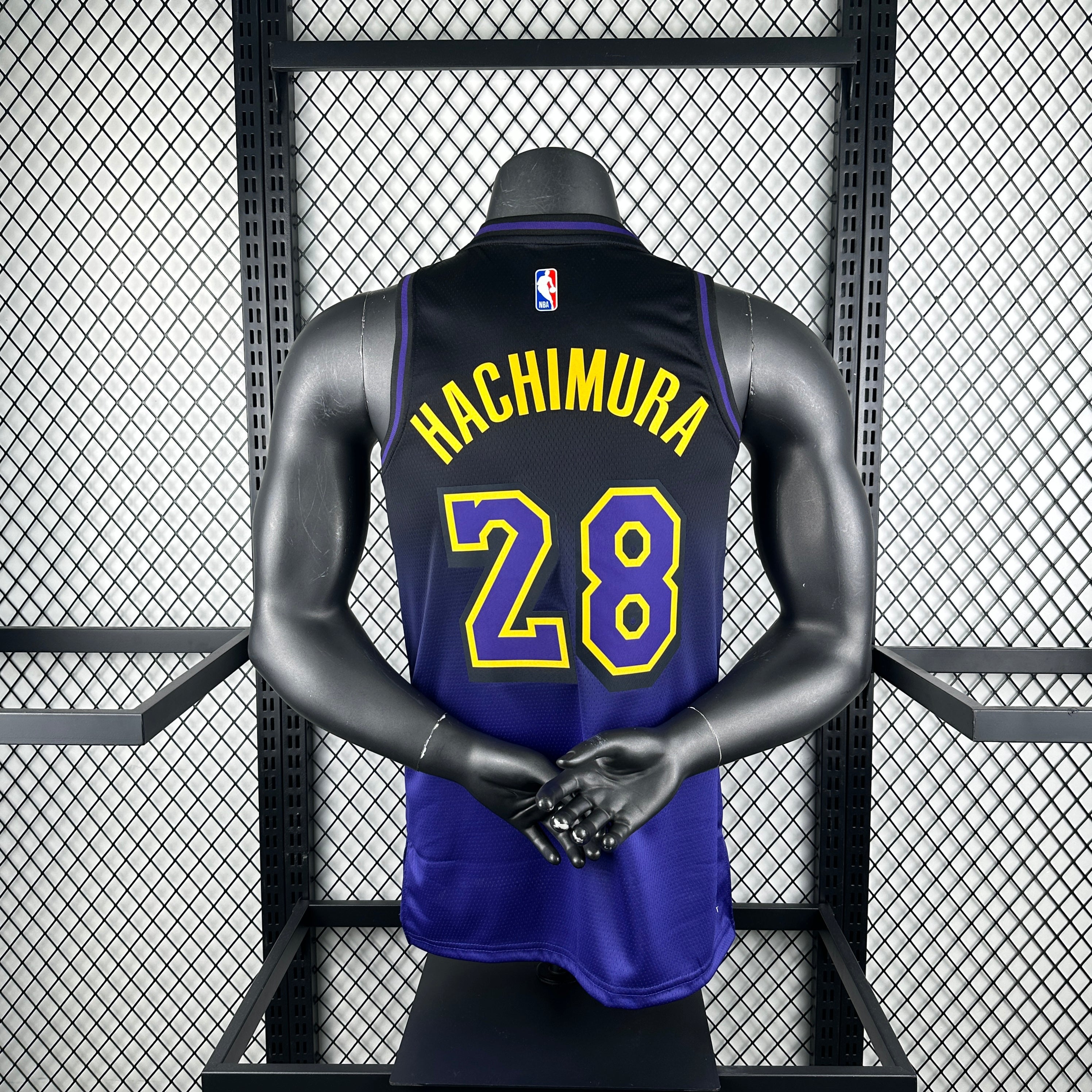 Camisa Regata NBA Swingman Nike Rui Hachimura do Los Angeles Lakers Unissex 2024/25 roxa - City Edition