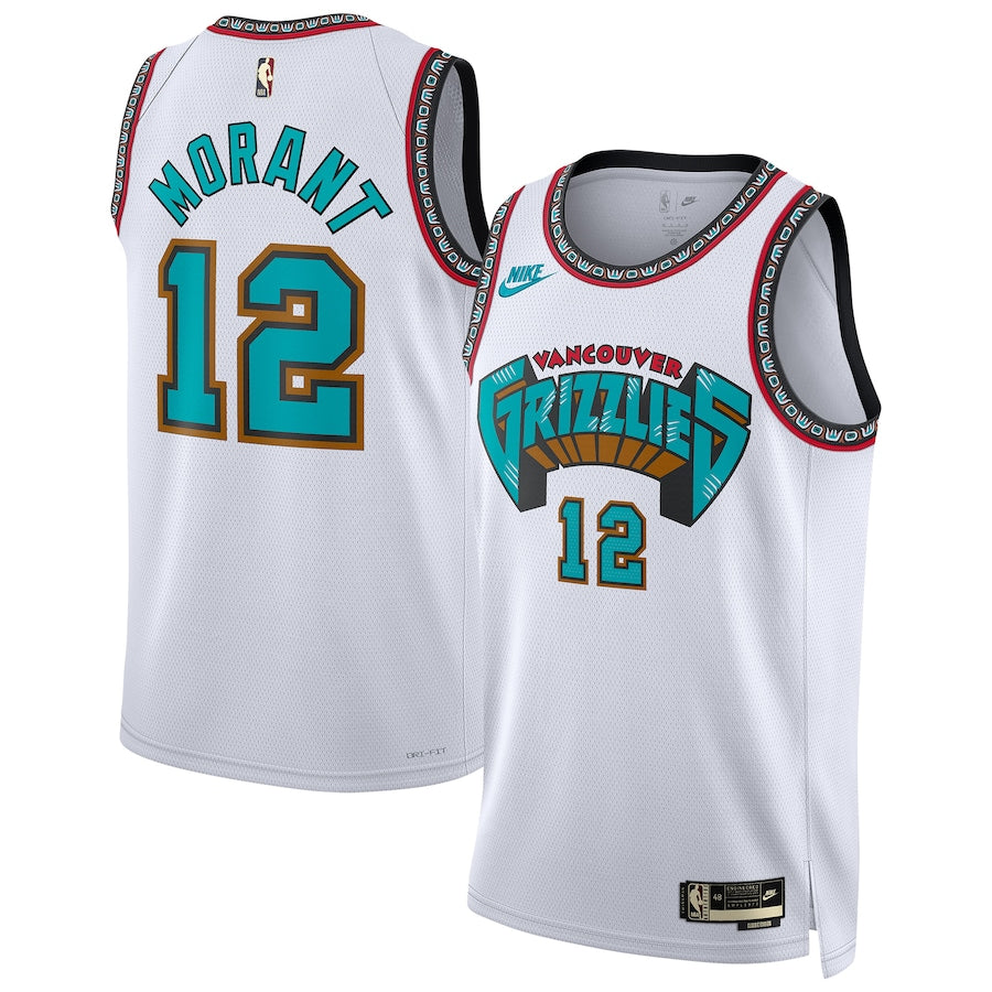 Camisa Nike Swingman Ja Morant Memphis Grizzlies Unissex 2024/25 Branca - Edição Clássica