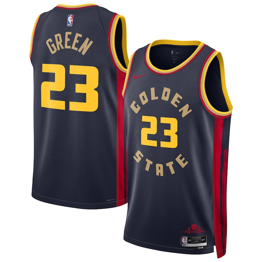 Camisa Regata NBA Unissex Swingman Nike Golden State Warriors Draymond Green 2024/25 azul marinho unissex - City Edition