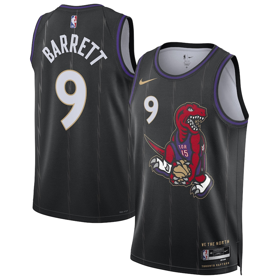 Camisa Unissex Toronto Raptors RJ Barrett Nike Black 2024/25 Swingman Jersey - City Edition