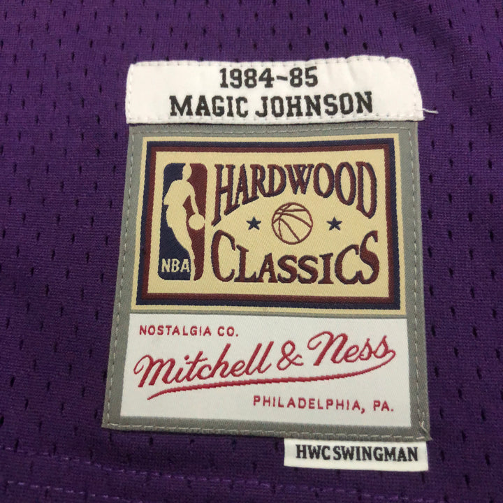 Camisa Regata NBA Los Angeles Lakers Magic Johnson Mitchell & Ness Purple Big & Tall 1984/85 Hardwood Classics Swingman