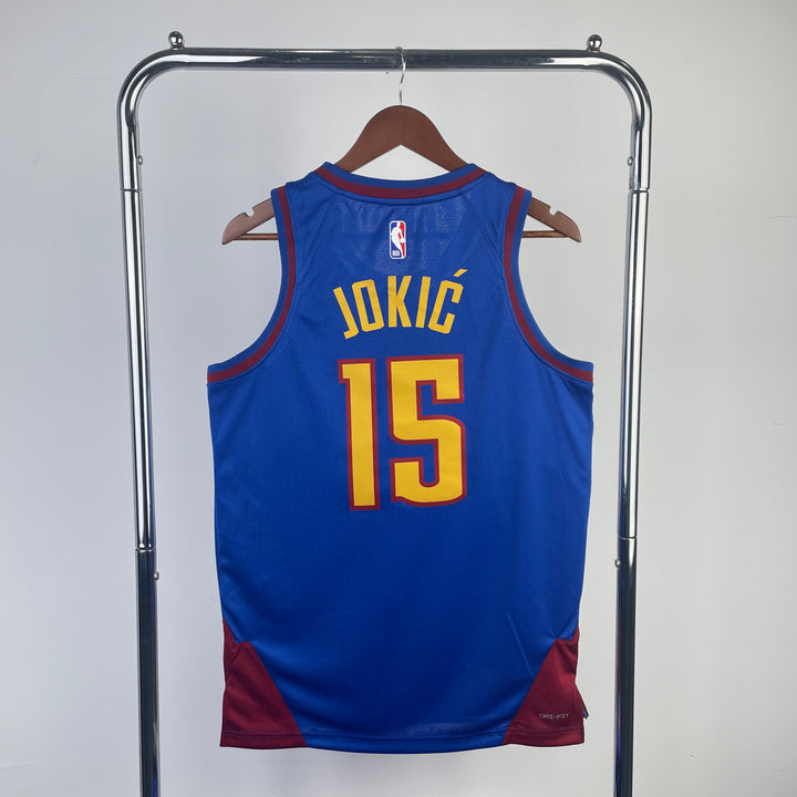 Camisa Regata NBA Unissex Unisex Denver Nuggets Jordan Brand Blue 2022/23 Nikola Jokic Swingman Jersey - Statement Edition