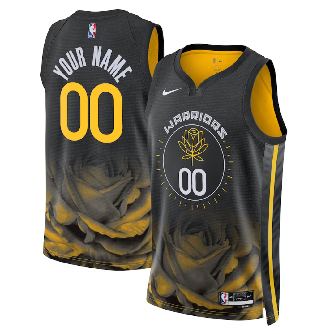 Camisa Regata NBA Unisex Golden State Warriors PERSONALIZADA Nike Black 2022/23 Swingman Jersey - City Edition