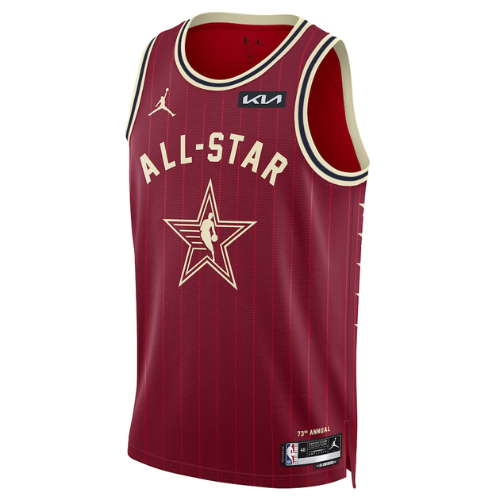 Camisa NBA All-Star Game 2024 Unissex LeBron James Jordan Brand Crimson Swingman