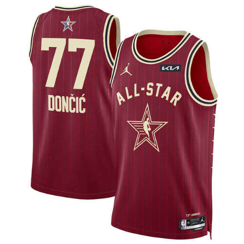 Camisa NBA All-Star Game 2024 Unissex Luka Doncic Jordan Brand Crimson Swingman