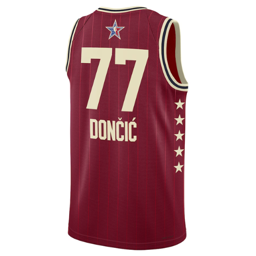 Camisa NBA All-Star Game 2024 Unissex Luka Doncic Jordan Brand Crimson Swingman