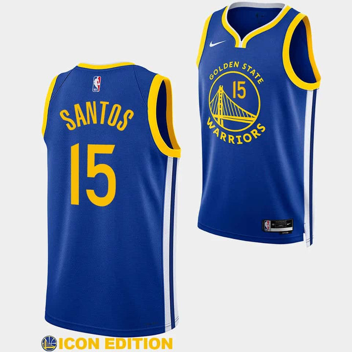 Camisa Regata NBA Unisex Golden State Warriors Gui Santos Nike Royal Swingman Jersey - Icon Edition