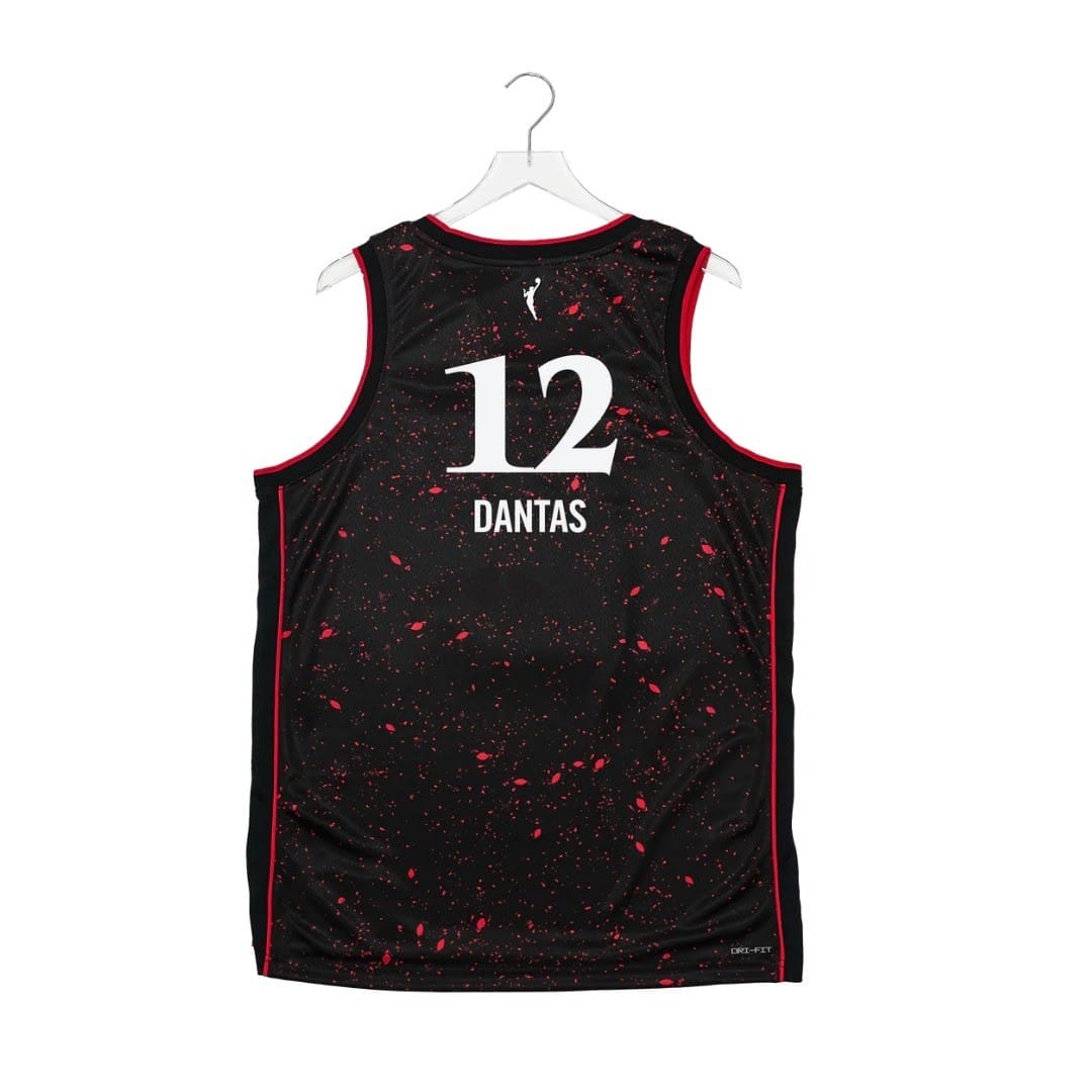 Camisa Regata WNBA Indiana Fever Indiana Fever #12 Damiris Dantas Stranger Things Rebel Swingman Black Nike
