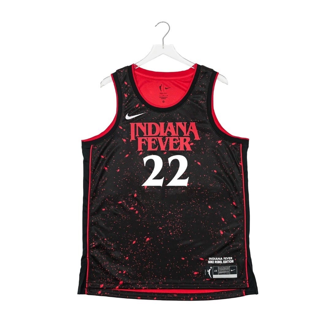 Camisa Regata WNBA Indiana Fever Indiana Fever #22 Caitlin Clark Stranger Things Rebel Swingman Black Nike