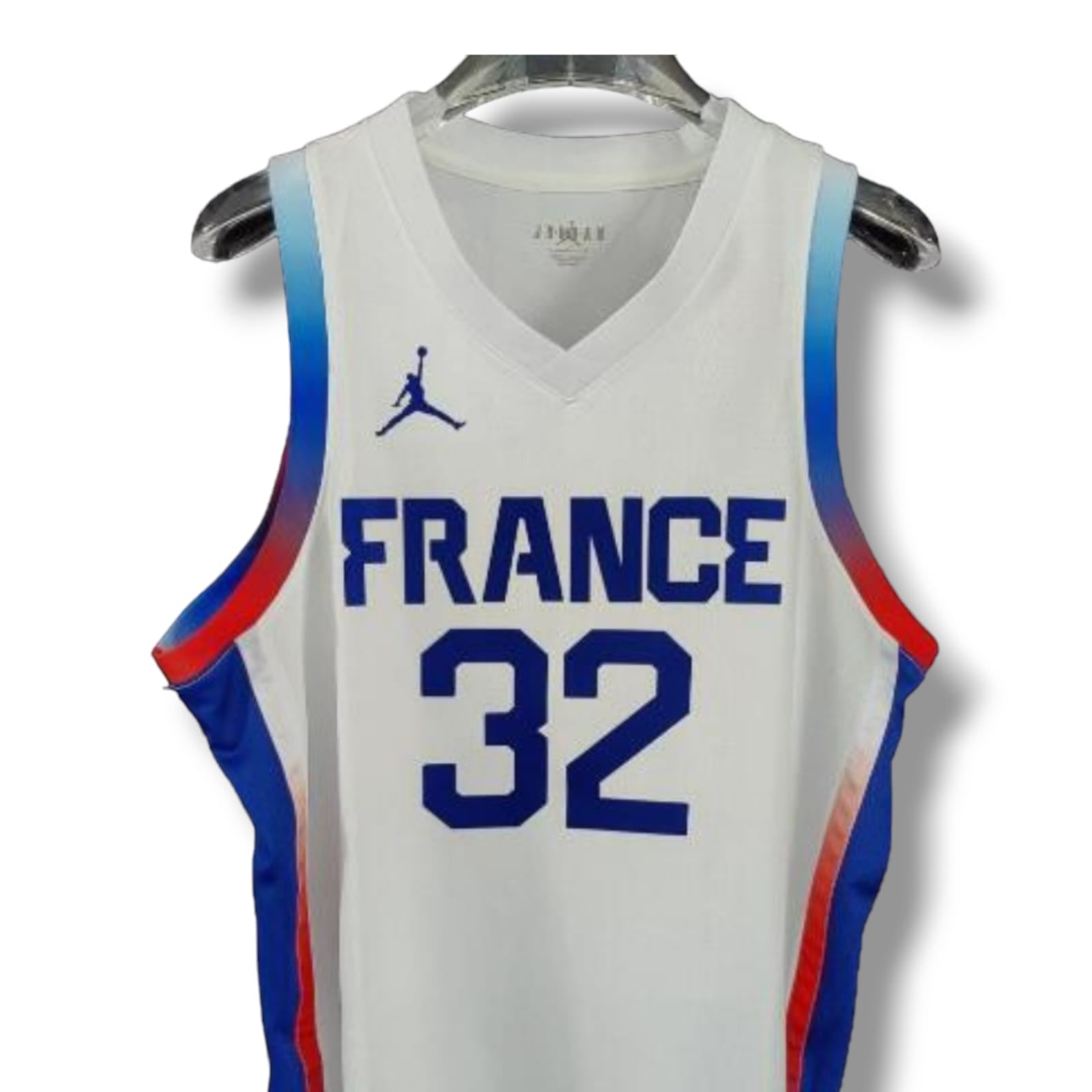 Basketball Jersey Regata Nike Air Camisa Swingman Regata Nike Seleção  França Basquete 2024 Olimpíadas Un, image size:1600x1600