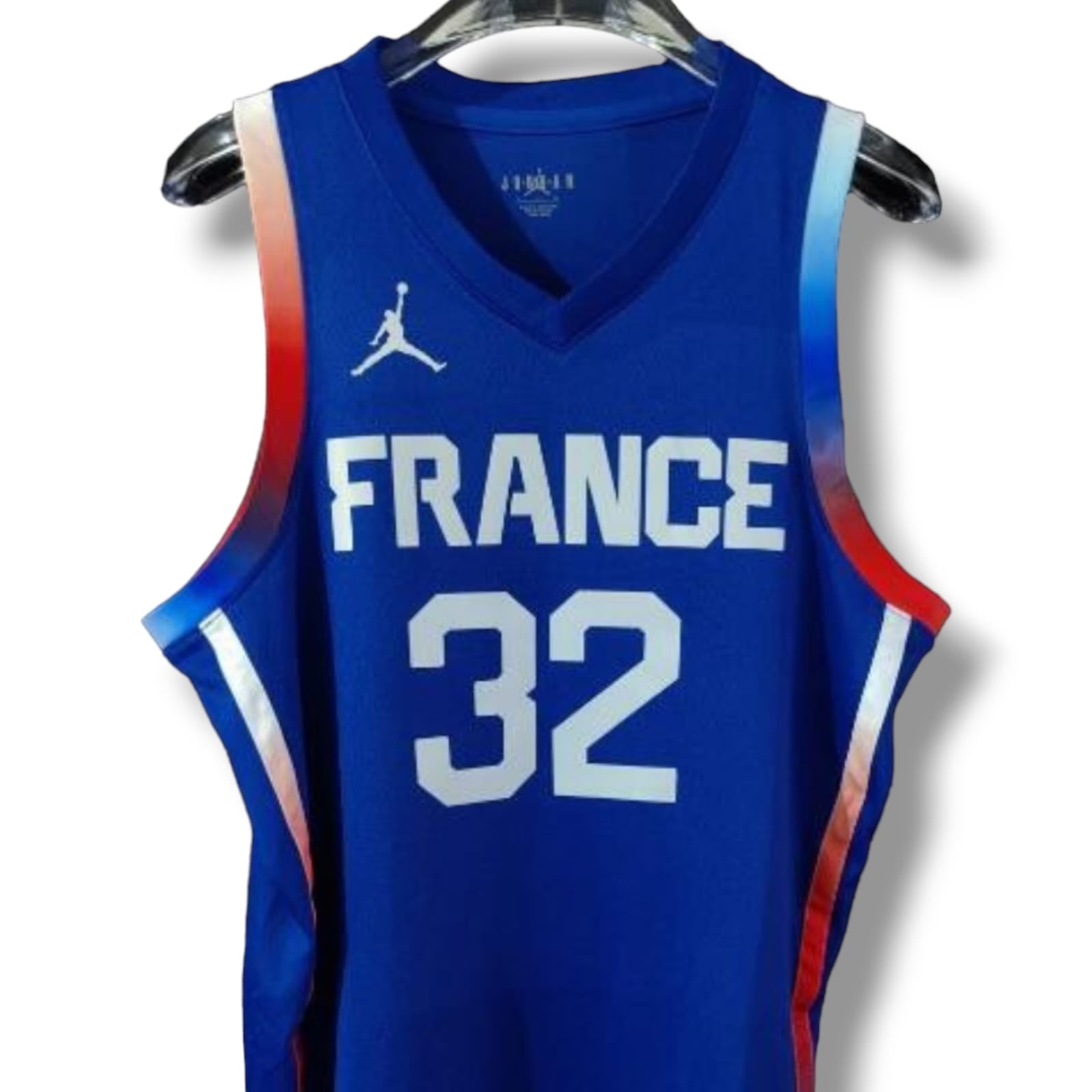 Camisa Swingman Regata Nike Seleção França Basquete 2024 Olimpíadas Unissex Victor Wembanyama #32