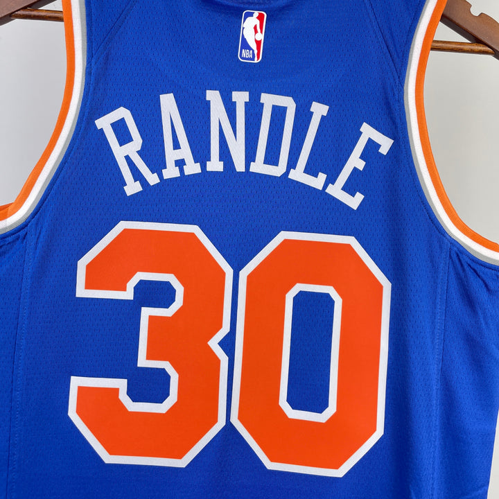 Camisa Regata NBA Unissex New York Knicks Julius Randle Nike Blue Swingman Jersey - Icon Edition
