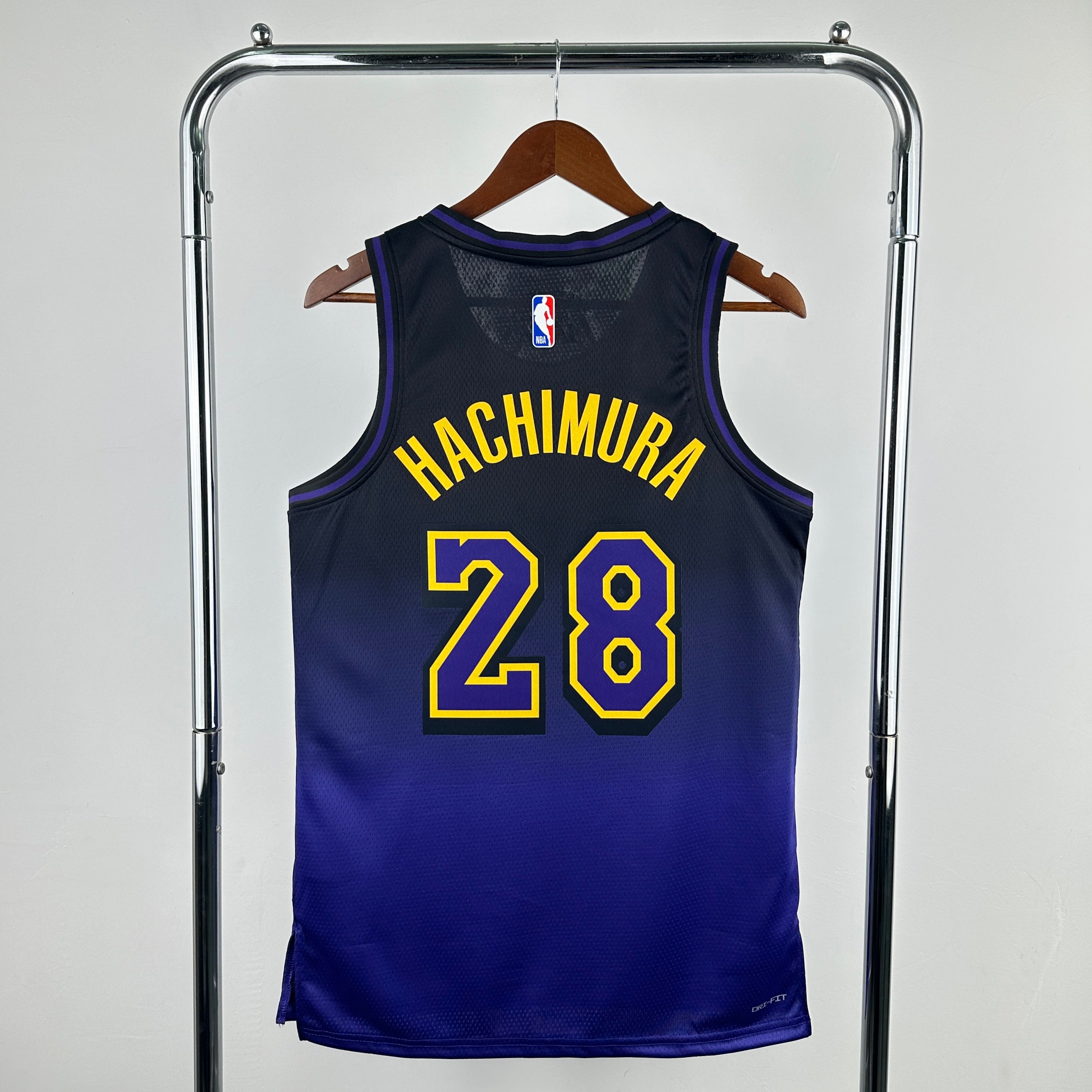 Camisa Regata NBA Swingman Nike Rui Hachimura do Los Angeles Lakers Unissex 2024/25 roxa - City Edition