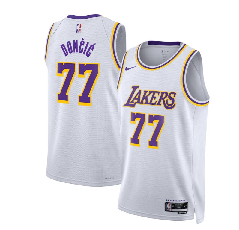 Camisa Swingman Unissex Los Angeles Lakers Luka Doncic Nike White Swingman Jersey - Association Edition