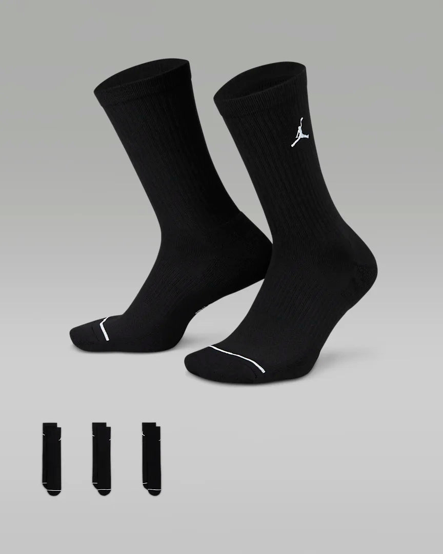 9 Pares Meias Jordan Jumpman Crew Unissex Basketball