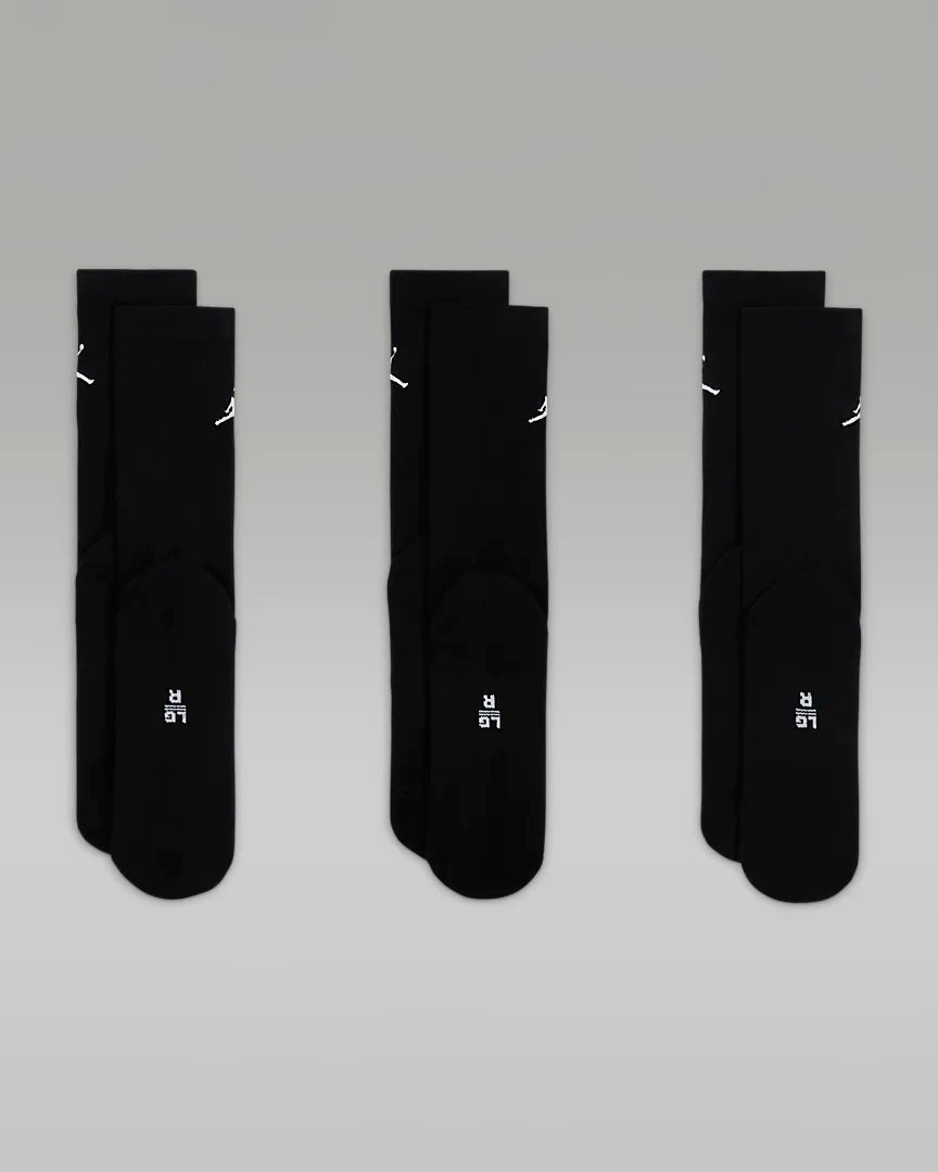 9 Pares Meias Jordan Jumpman Crew Unissex Basketball