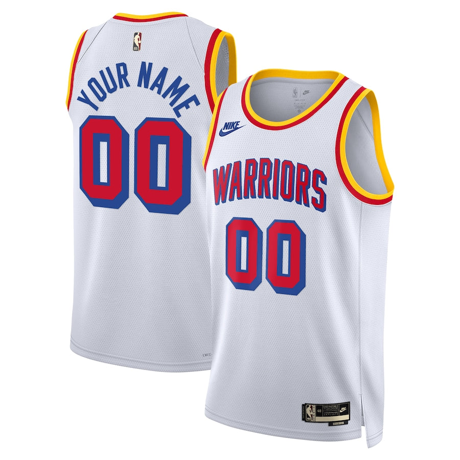 Camisa unissex Golden State Warriors Gui Santos Nike branca 2024/25 Swingman - edição clássica