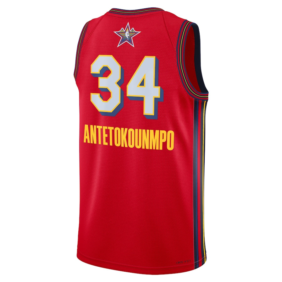 Camisa Regata NBA Unissex Giannis Antetokounmpo Jordan Brand Red 2025 NBA All-Star Game Swingman