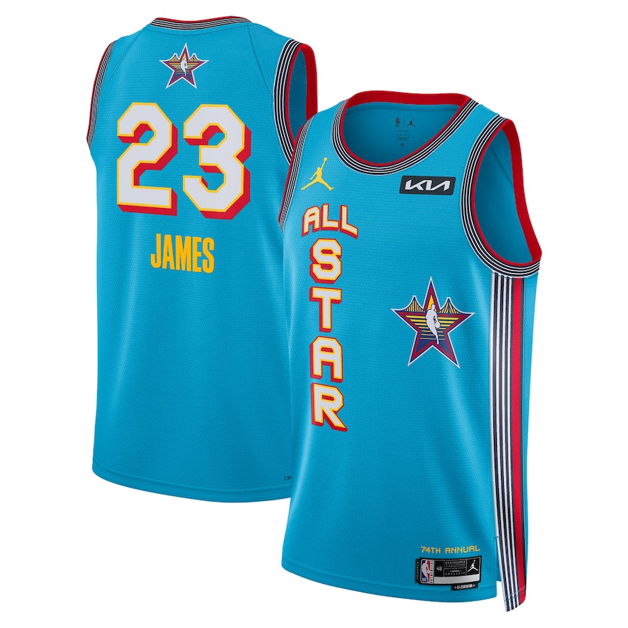 JORDAN/ALL-STAR 2020 ユニフォーム JAMES 23 Camisa Regata NBA Unissex LeBron James Jordan Brand Light Blue 2025 NB