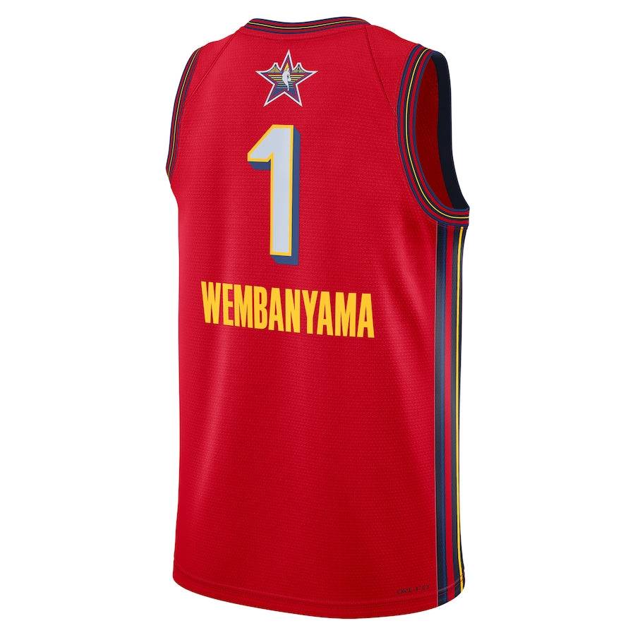 Camisa Regata NBA Unissex Victor Wembanyama Jordan Brand Red 2025 NBA All-Star Game Swingman