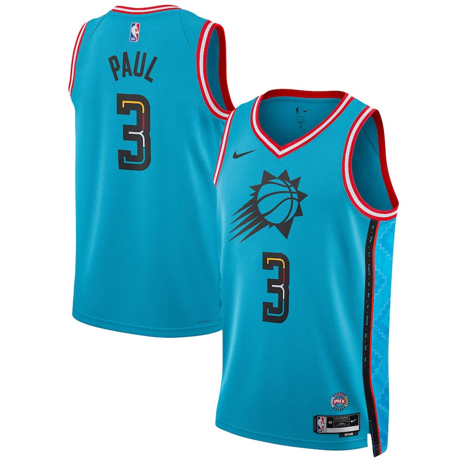 Camisa Regata NBA Unissex Phoenix Suns Chris Paul Nike Turquesa 2022/2