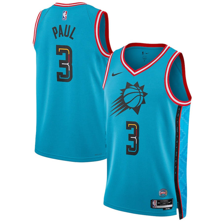 Camisa Regata NBA Unissex Phoenix Suns Chris Paul Nike Turquesa 2022/23 Swingman Jersey - City Edition