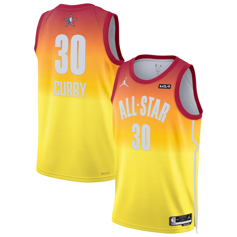 Camisa Masculina Stephen Curry Jordan Brand Orange 2023 NBA All-Star G