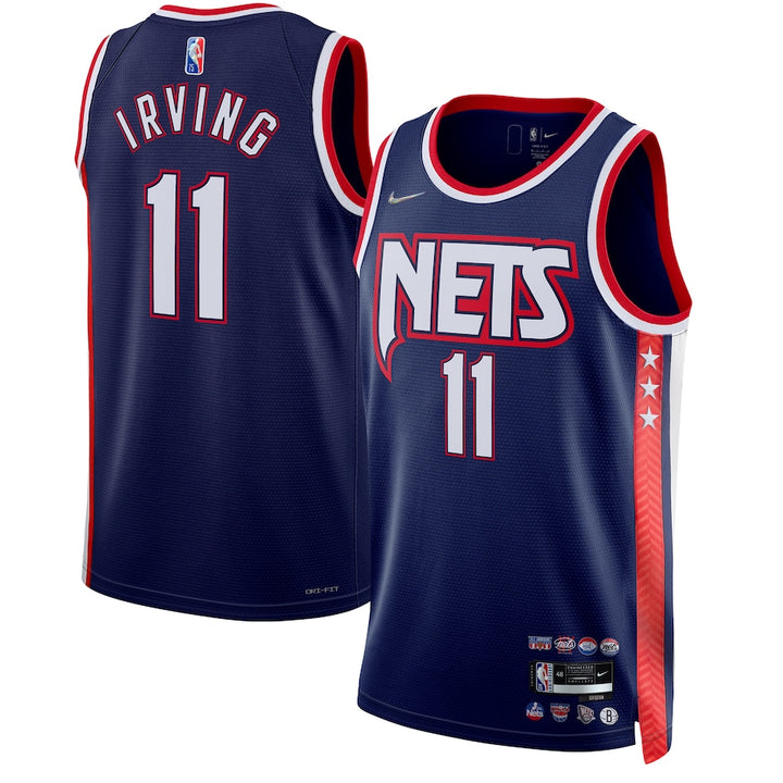 Camisa Regata Brooklyn Nets Kyrie Irving Nike Navy 2021/22 Swingman - City Edition