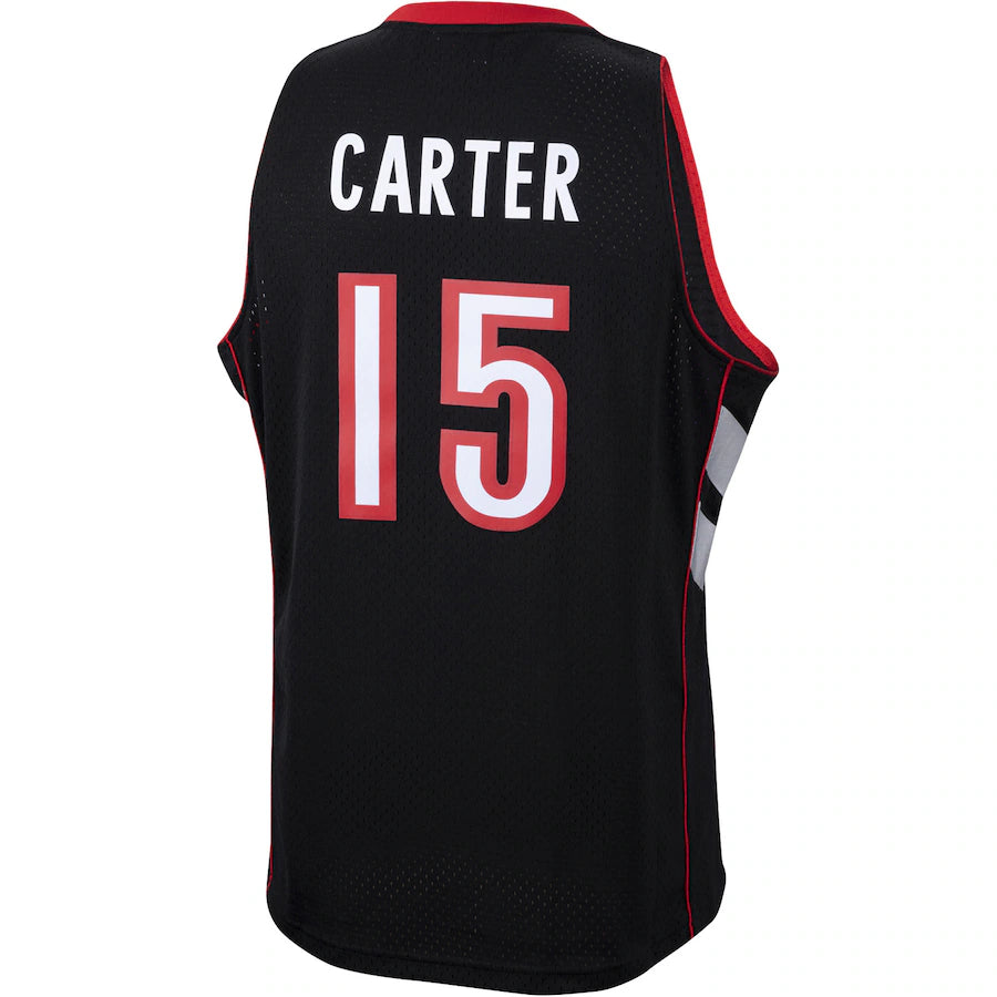 Camisa masculina Toronto Raptors Vince Carter Mitchell & Ness roxa 1999/00 Hardwood Classics Swingman