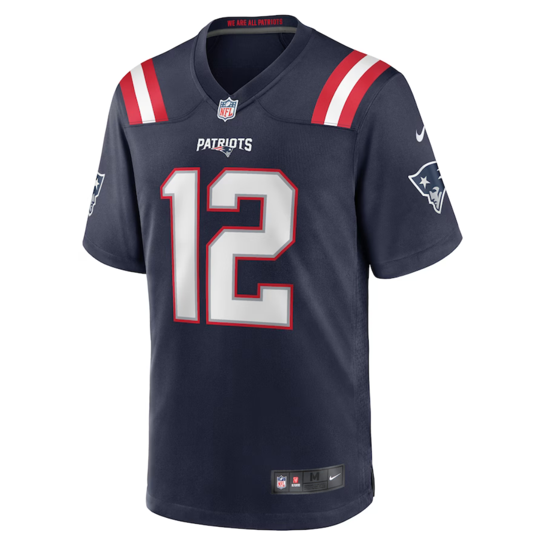 Camisa Nike Navy Game Aposentado do New England Patriots