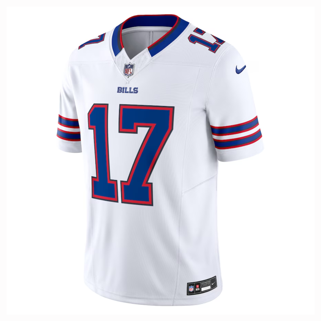 Camisa Masculina Buffalo Bills Josh Allen Nike Branca Vapor FUSE Limited