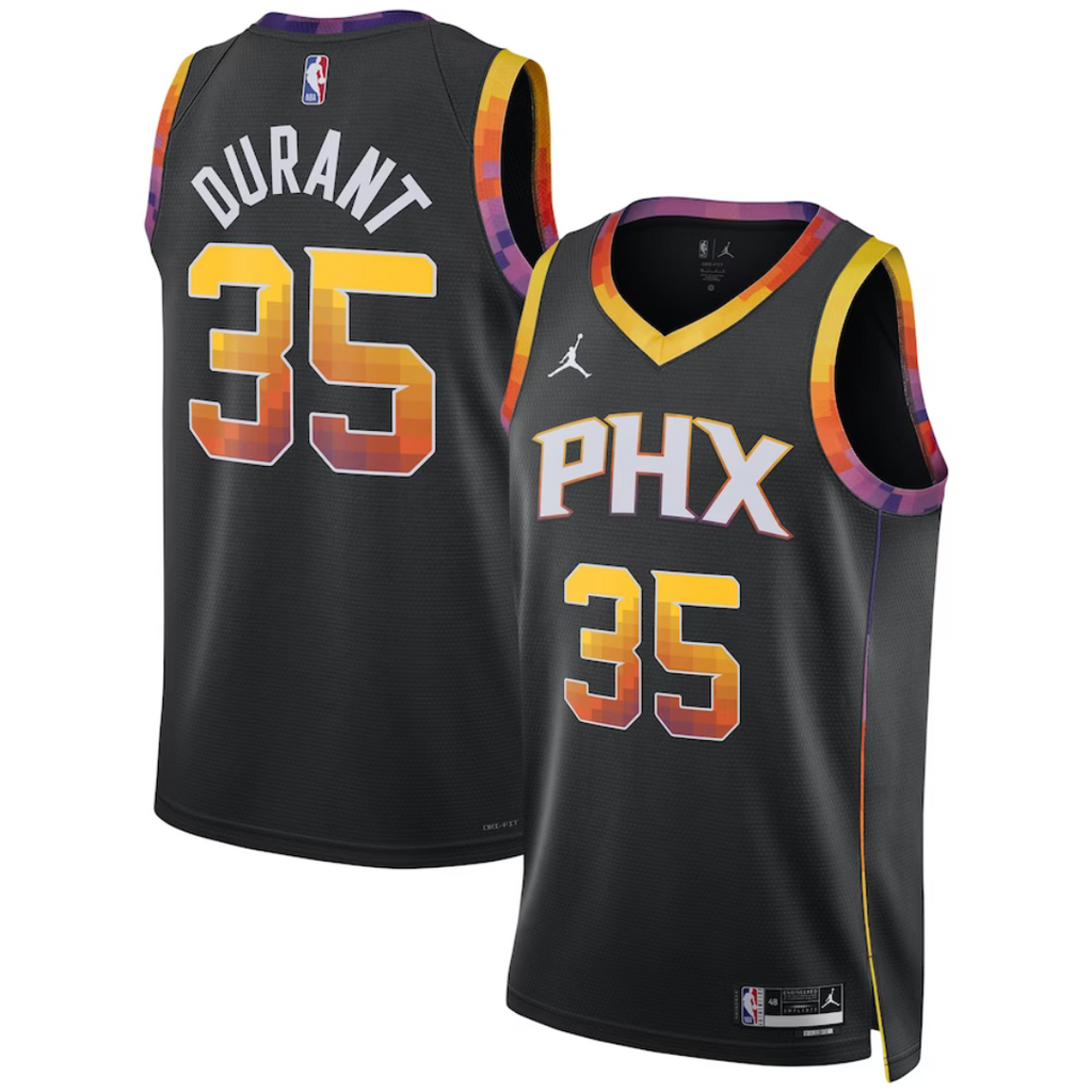 Camisa Unissex Phoenix Suns Kevin Durant Jordan Brand Black Swingman J