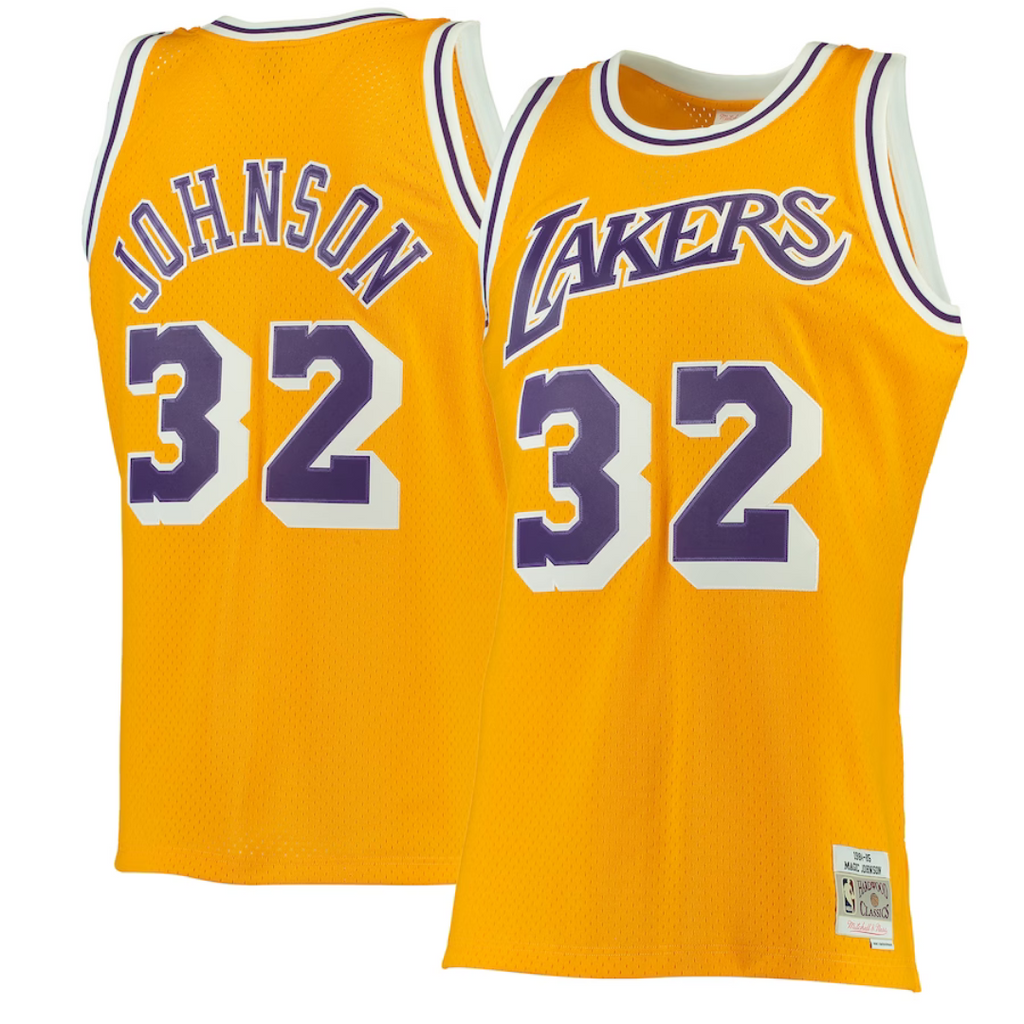 Camisa Regata NBA Los Angeles Lakers Magic Johnson Mitchell & Ness Gol